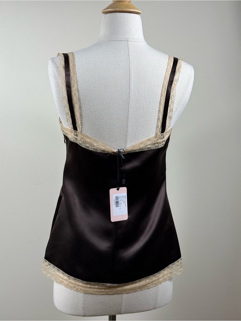 NWT R.E.D. Valentino Silk Lace Trim Camisole Sz IT42 US 6 - Picture 2 of 6